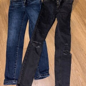 Chic Black and Blue Skinny Jeans for Women